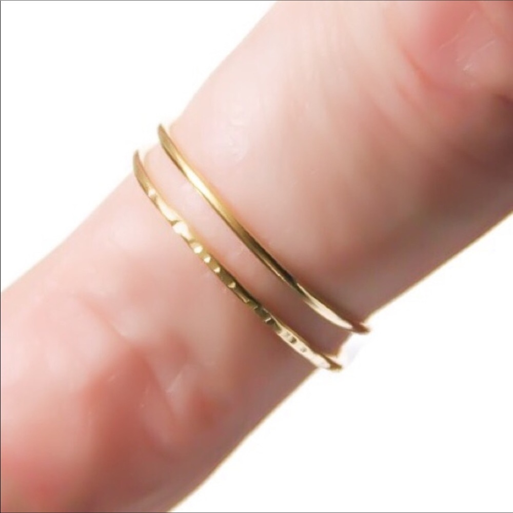 3 x midi ring - double wrapped